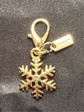 Coach Gold Snowflake Charm with Lobster Clasp